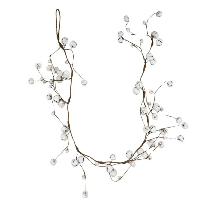 Twig and Feather Bell garland white 150cm