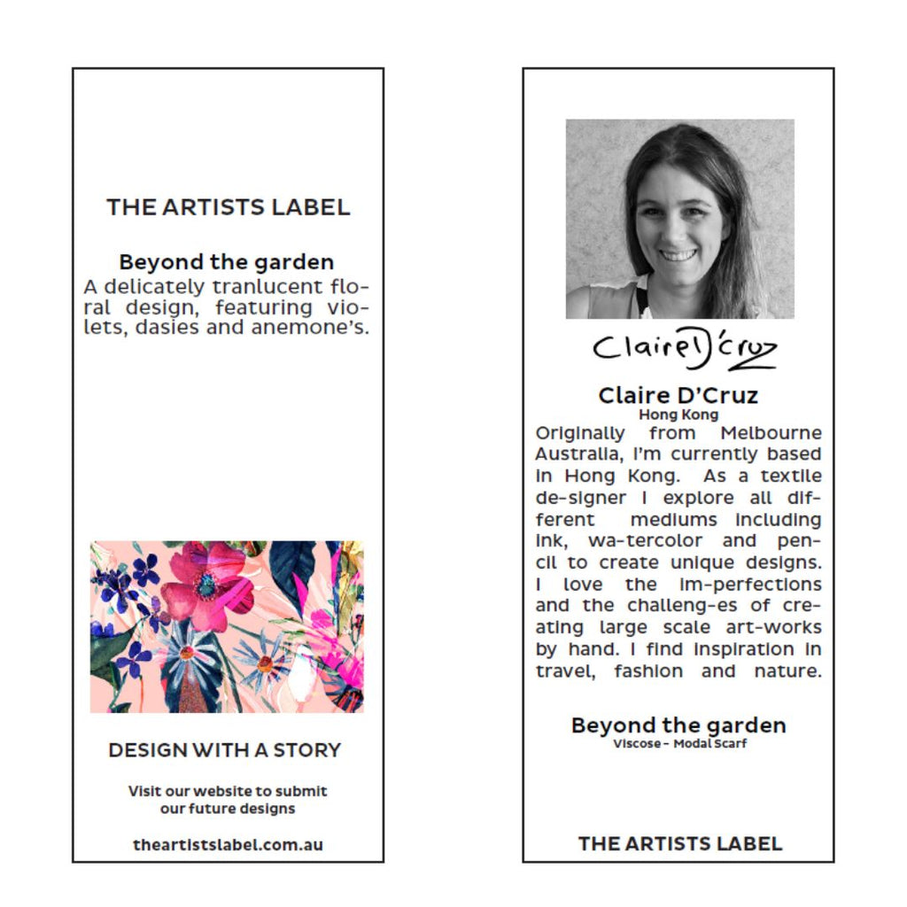 The Artist’s Label Scarf – Beyond The Garden