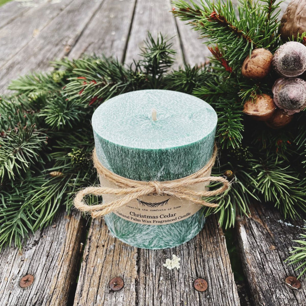 Twig and Feather Christmas Cedar palm was candle 38hr