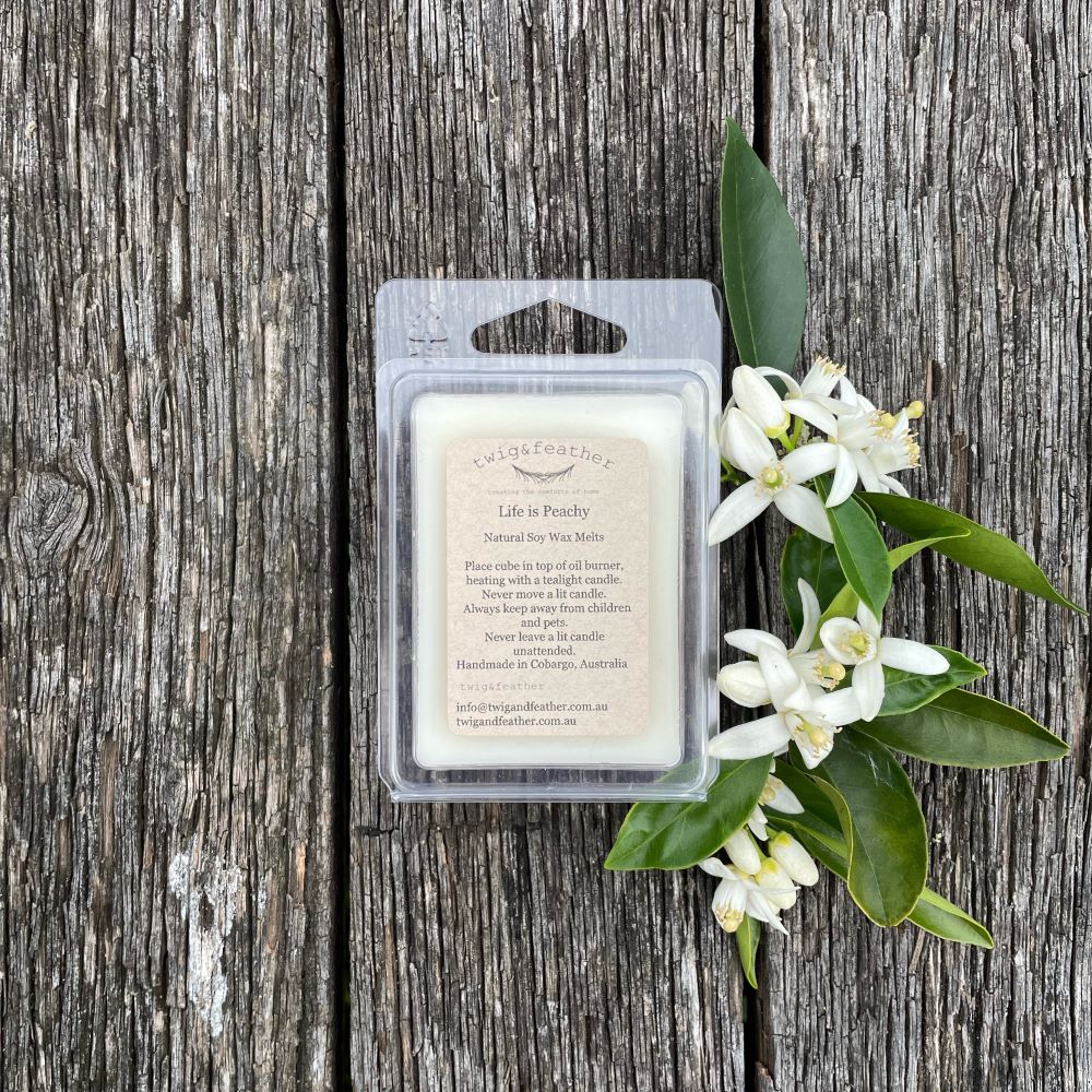 Twig and Feather limited edition soy wax melts - Life is Peachy Fragrance