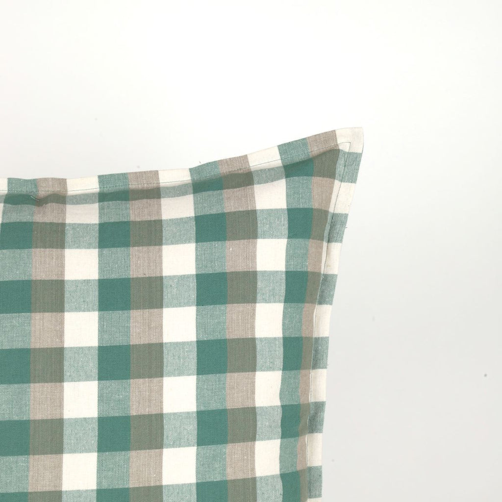 Double Check – Cushion – Aqua Green – 50cm x 50cm