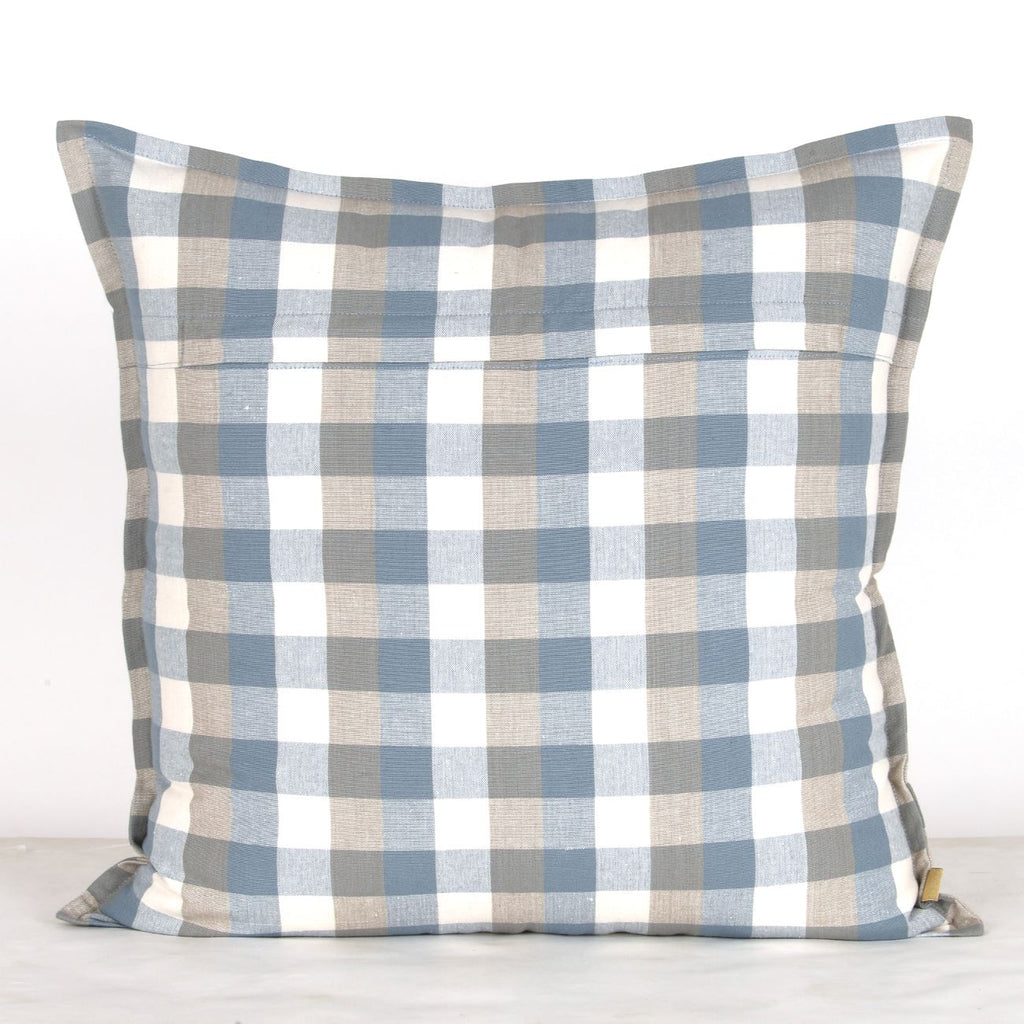 Double Check – Cushion – Blue Haze – 50cm x 50cm