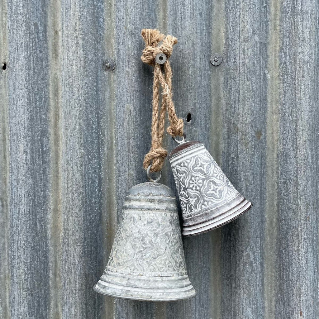 Twig and Feathe hanging metal bells 2