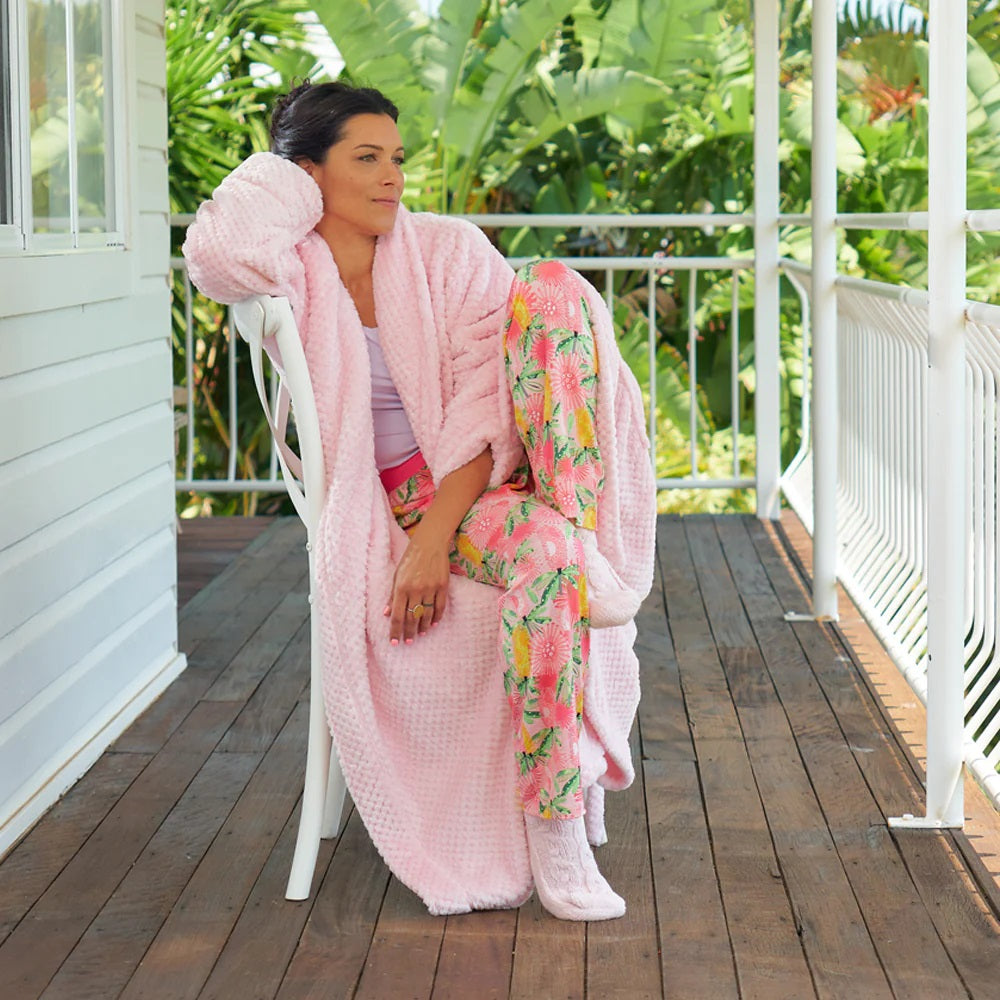 Bath Robe – Waffle - Pink Quartz