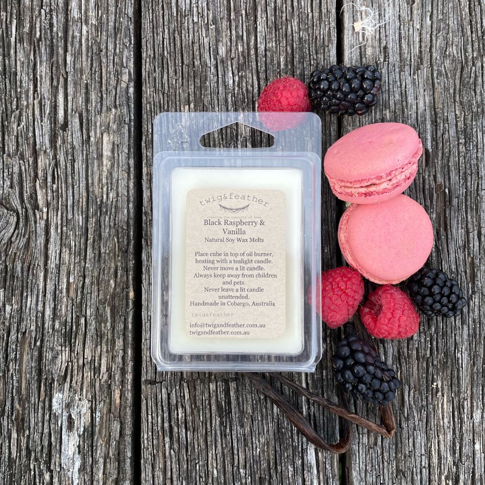 Twig and Feather Black Raspberry and Vanilla Soy Wax Melts - Limited Edition