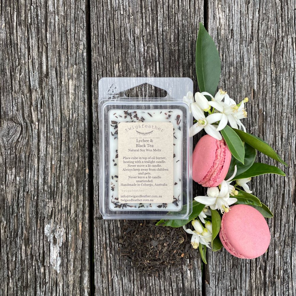 Twig and Feather Limited Edition soy wax melts - lychee and Black tea