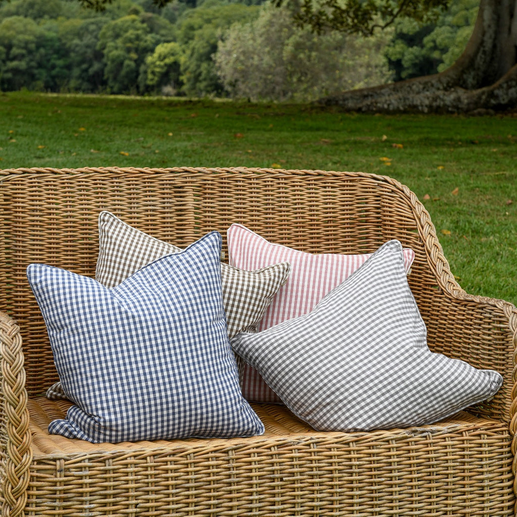 Gingham - Cushion – Blue - 50cm x 50cm