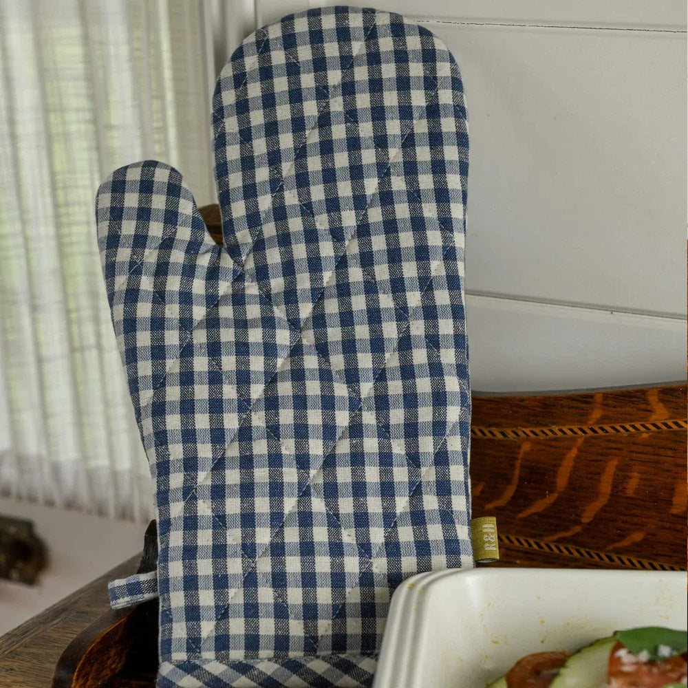 Gingham - Single Oven Glove – Blue